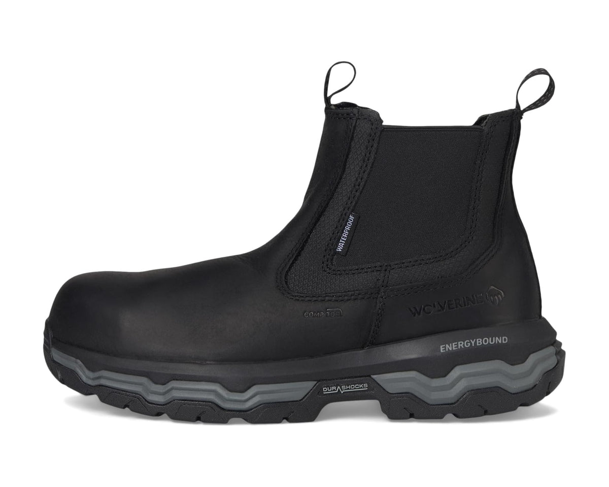 Men's Wolverine Alpha Ft Wolverine Infinity System Carbonmax® Slip-on Work Romeo Black