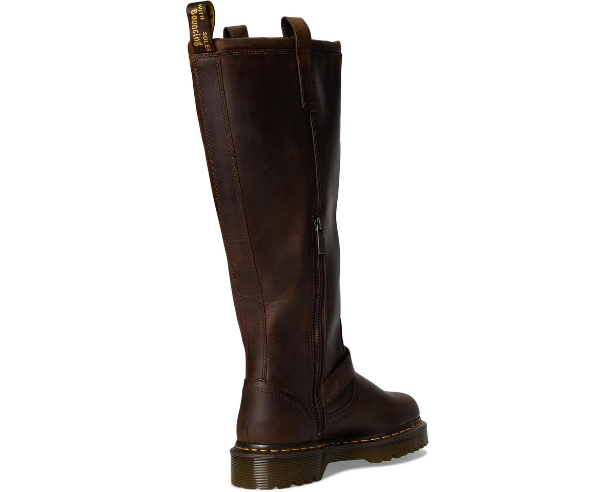 Unisex Dr. Martens Anistone Knee High Boots Dark Brown