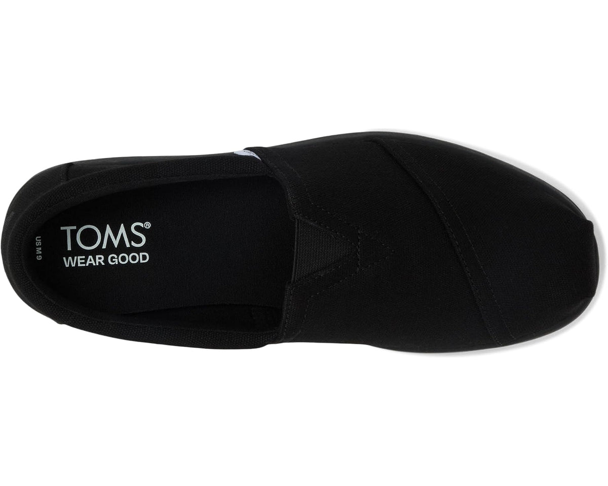 Men's TOMS Alpargata Forward Espadrille Black/Black Recycled Cotton Canvas