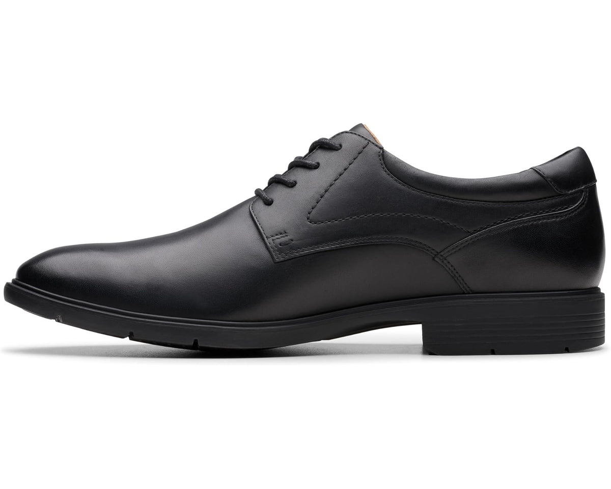 Men's Clarks Eldredge Plain Black Leather