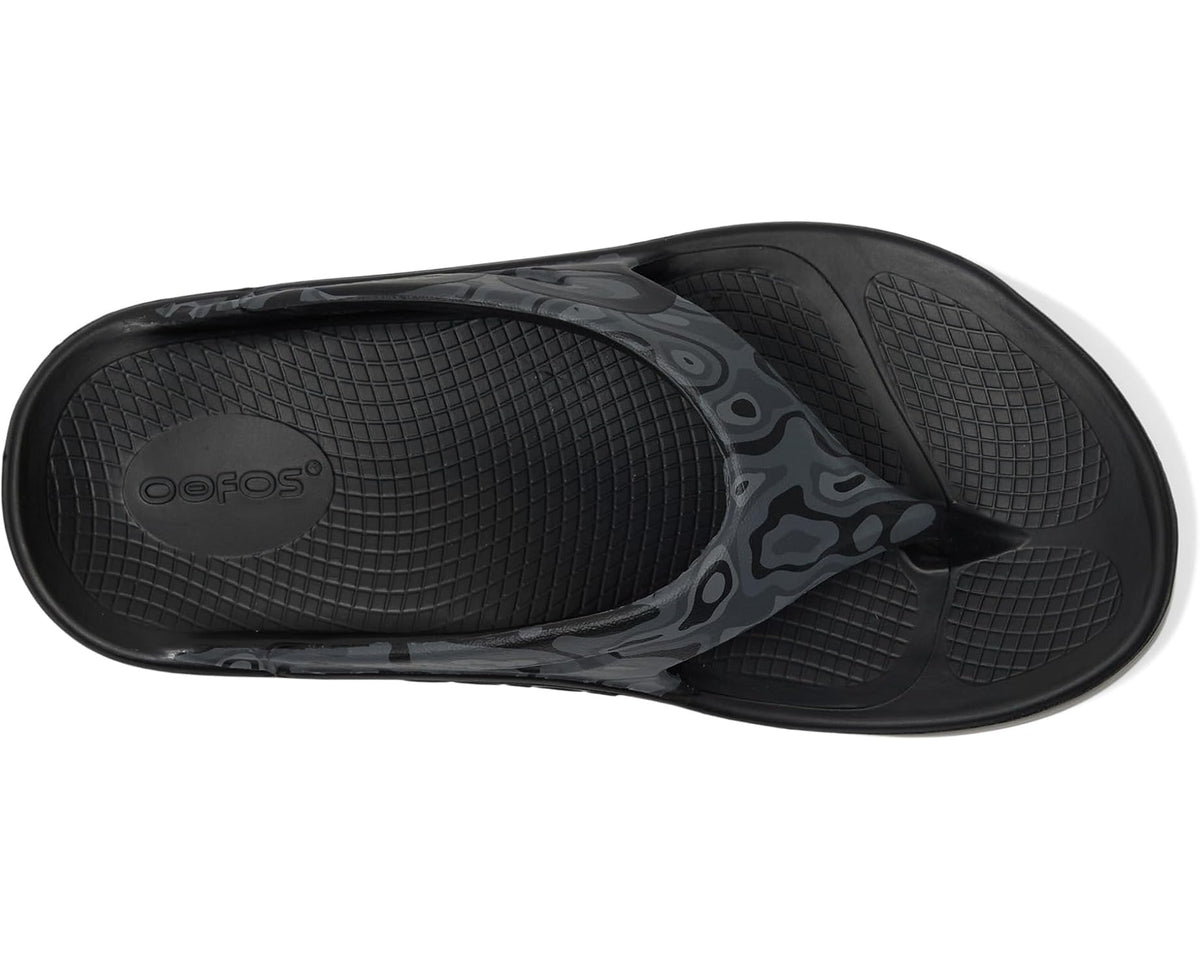 Unisex OOFOS Ooriginal Sport Thong Black Water Camo