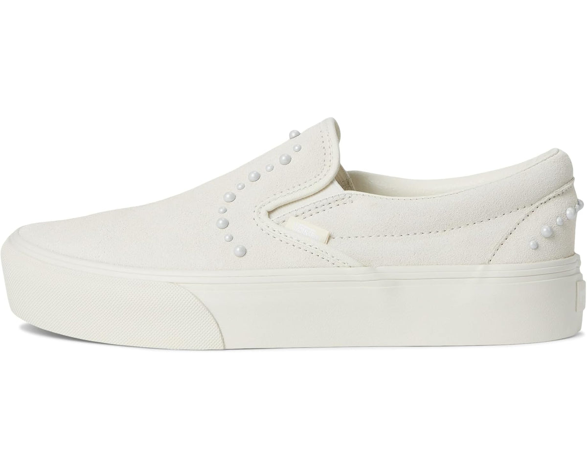 Unisex Vans Classic Slip-On Platform Pearls Marshmallow
