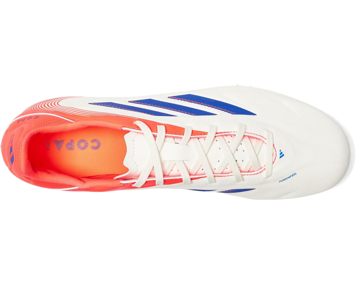 Unisex adidas Copa League Pure 3 Firm/Multi Ground Soccer Cleats Off White/Lucid Blue/Signal Coral