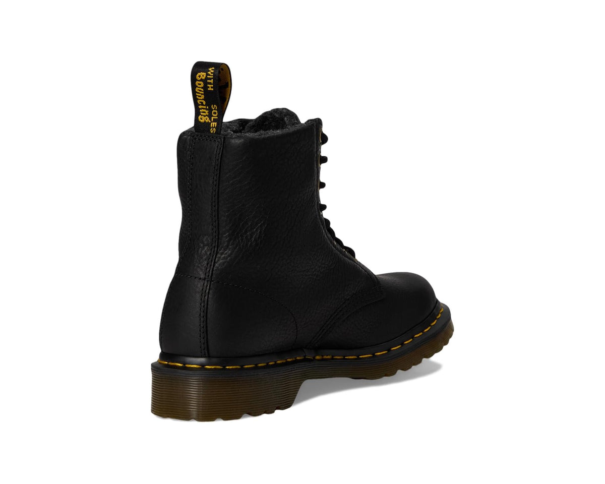 Unisex Dr. Martens 1460 WarmWair Grizzly Leather Boots Black