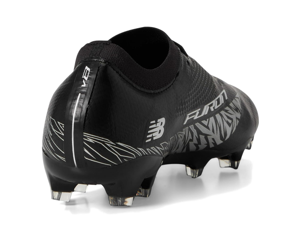 Unisex New Balance Furon Pro FG V8 Soccer Cleats Black/Metallic Silver/White