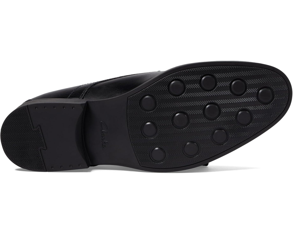 Men's Clarks Whiddon Plain Black Leather