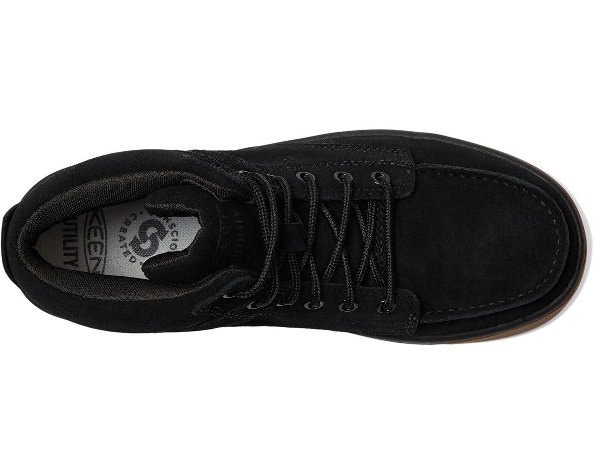 Men's KEEN Utility Gibson Boots (Soft Toe) Black/Gum