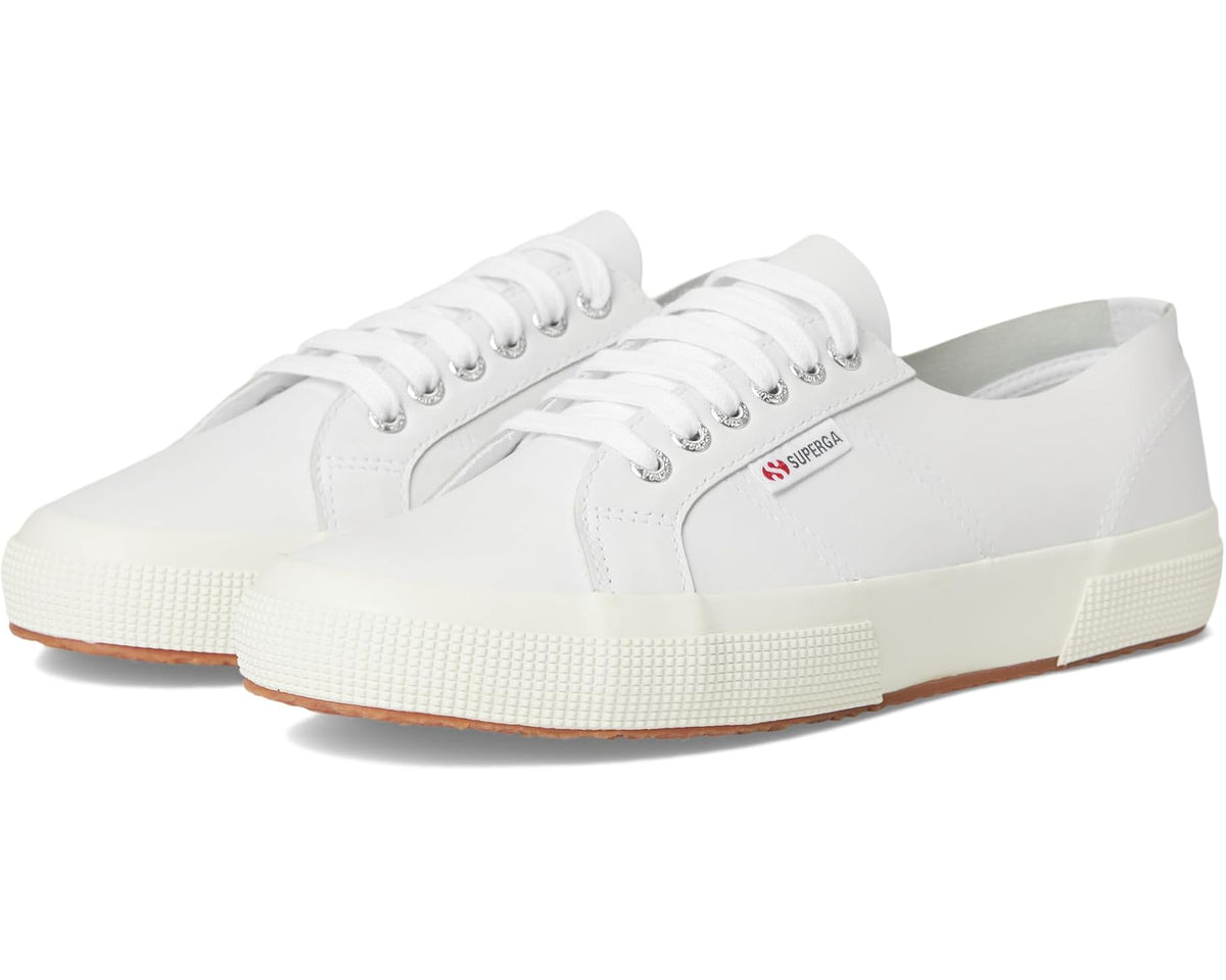 Unisex Superga 2750 Unlined Nappa Optical White/Silver/Favorio