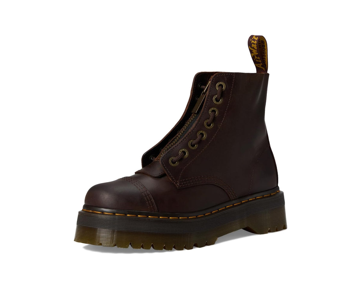 Unisex Dr. Martens Sinclair Leather Platform Boots Dark Brown