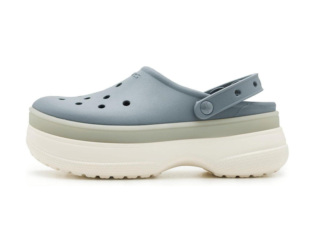 Unisex Crocs Classic Stacked Clogs, Platform Sneakers Frosted Concrete