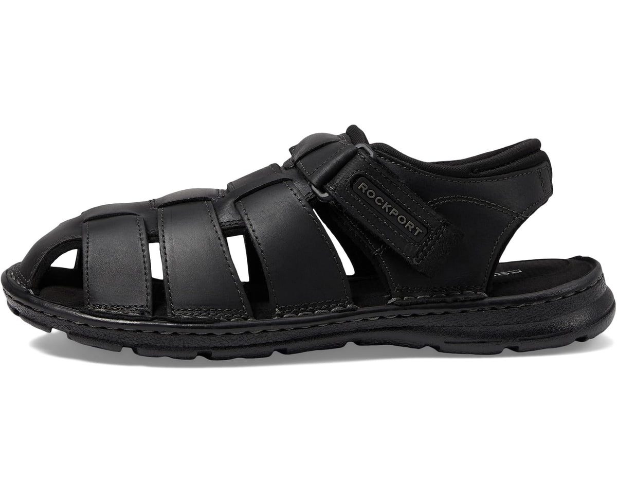 Men's Rockport Darwyn Fishermen Black Leather II