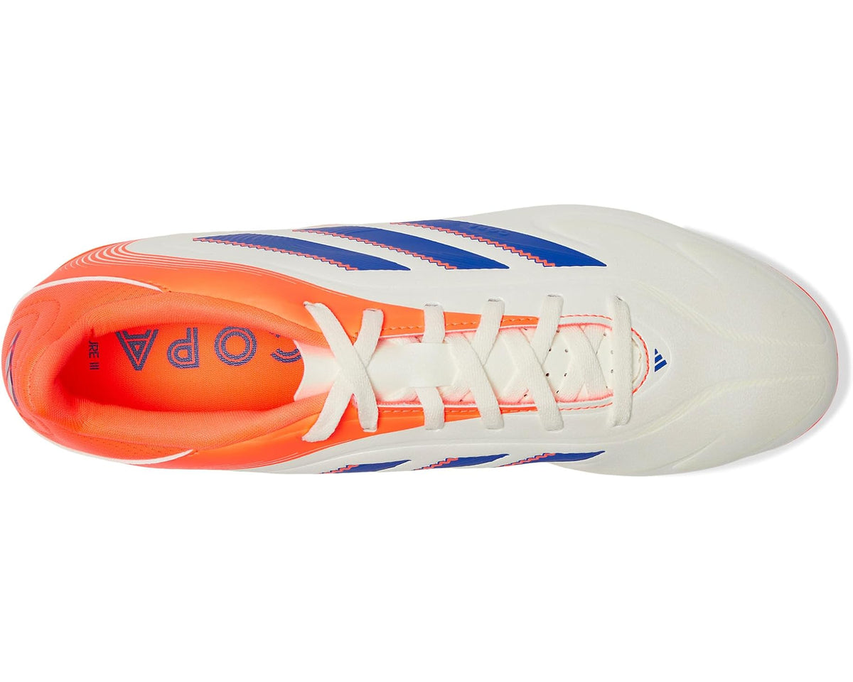 Unisex adidas Copa Club Pure 3 Firm/Multi Ground Soccer Cleats Off White/Lucid Blue/Signal Coral