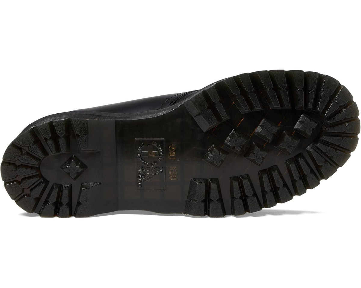 Unisex Dr. Martens 1461 Quad Smooth Leather Platform Shoes Black Polished Smooth