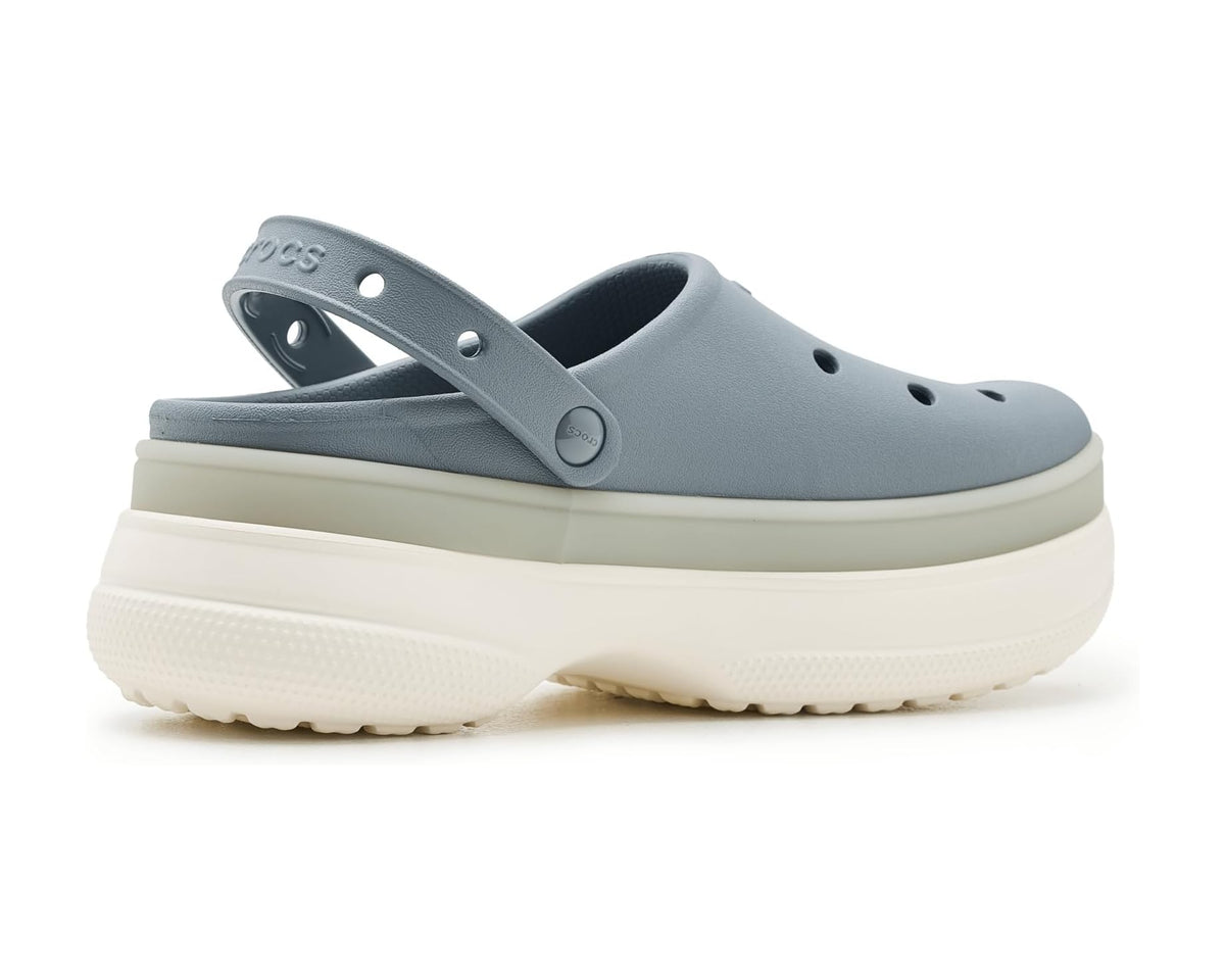 Unisex Crocs Classic Stacked Clogs, Platform Sneakers Frosted Concrete