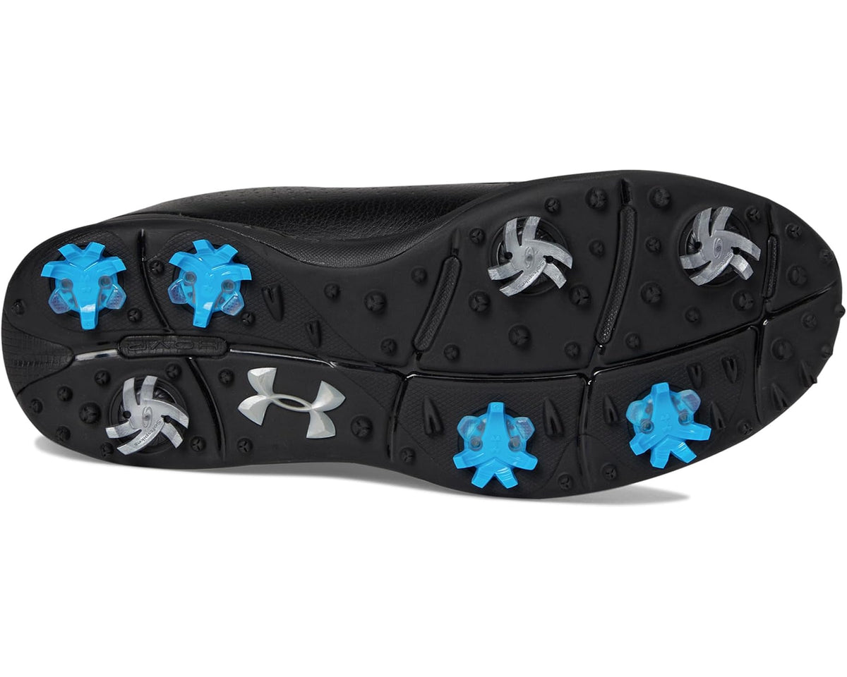 Men's Under Armour Drive Fade Golf Shoes Black/Metallic Silver