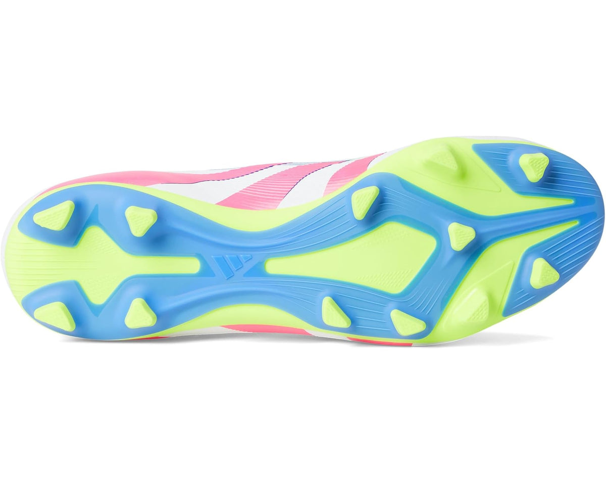 Unisex adidas Predator Club Firm Ground/Multi Ground Soccer Cleats White/Lucid Pink/Lucid Lemon