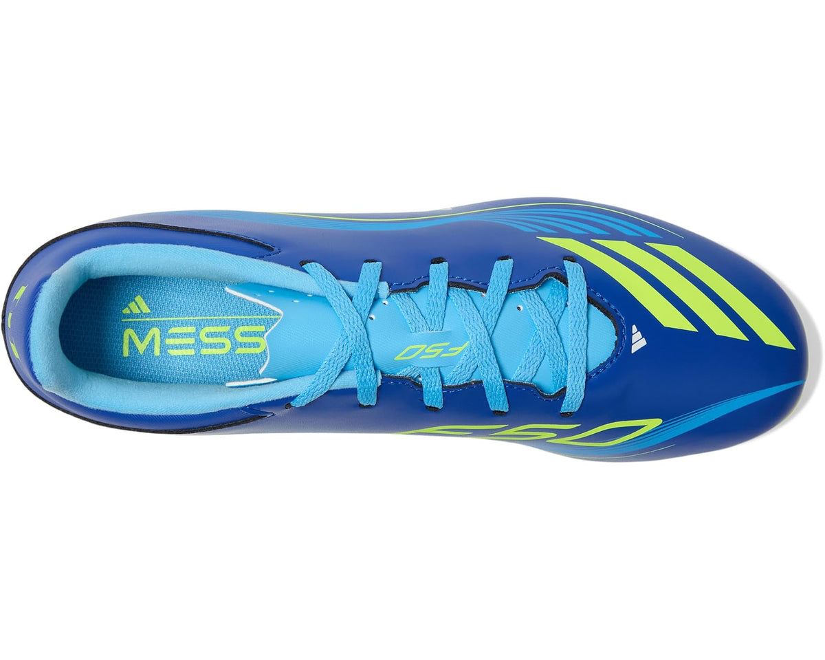 Unisex adidas F50 Messi Club Firm/Multi Ground SoccerCleats Team Royal Blue/Solar Yellow/Semi Blue Burst