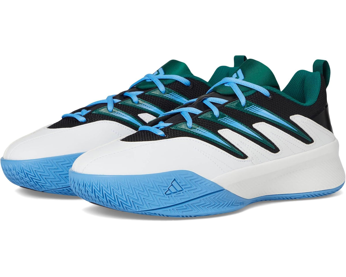 Unisex adidas Dame Certified 3 Basketball Shoes White/Collegiate Green/Blue Burst