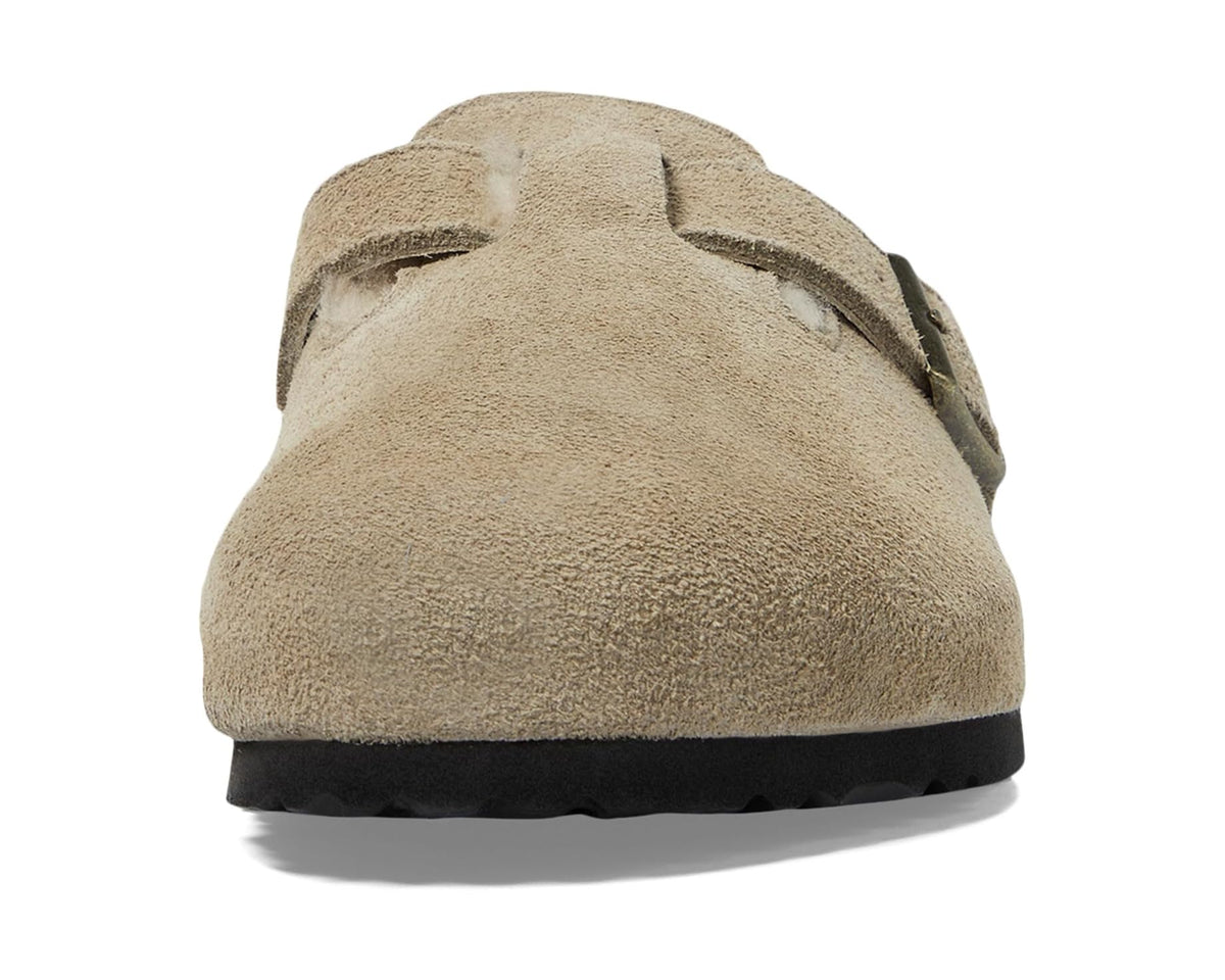 Women's Birkenstock Boston Shearling - Suede (Unisex) Taupe