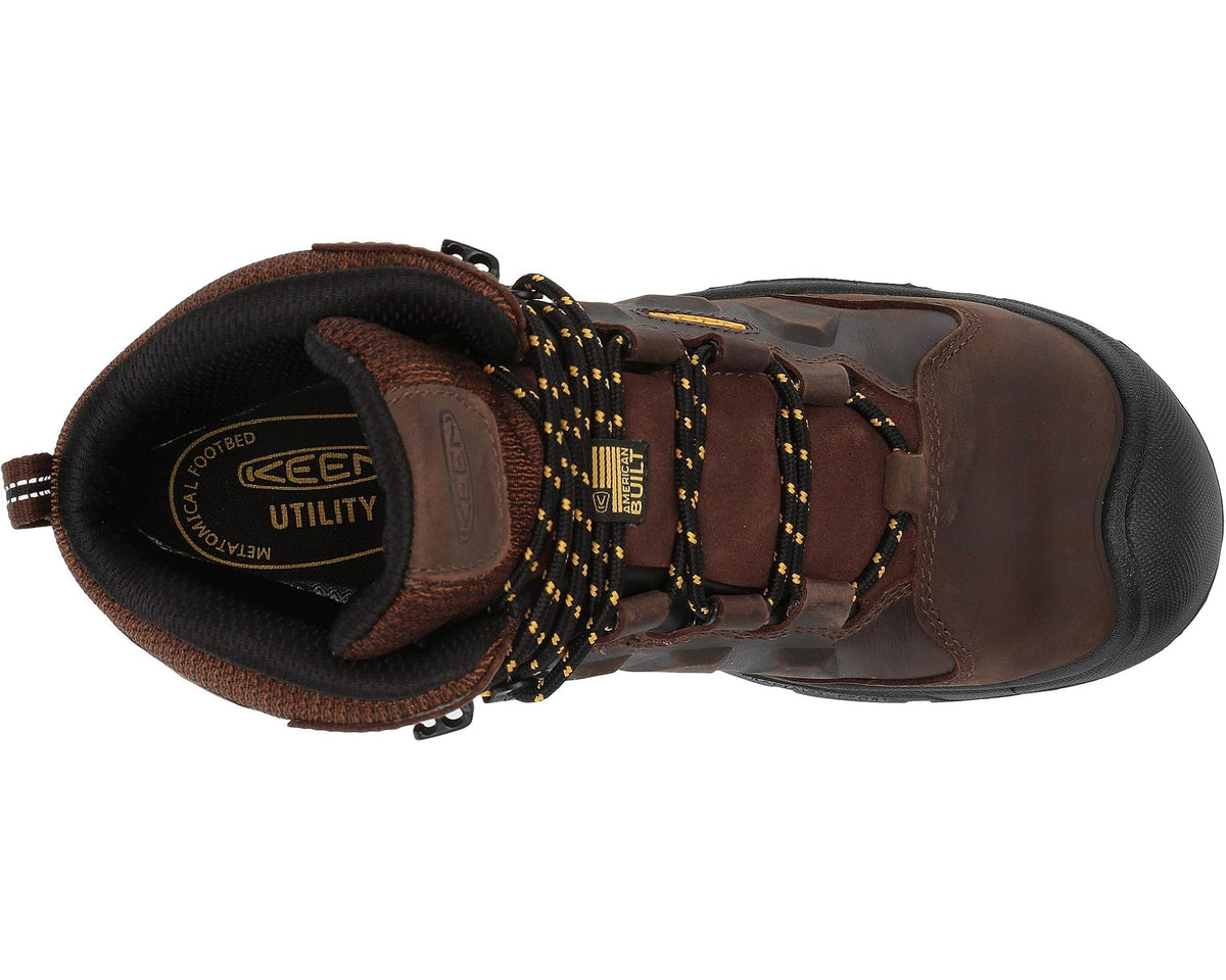 Men's KEEN Utility Dover 6 Waterproof (Comp Toe) Dark Earth/Black