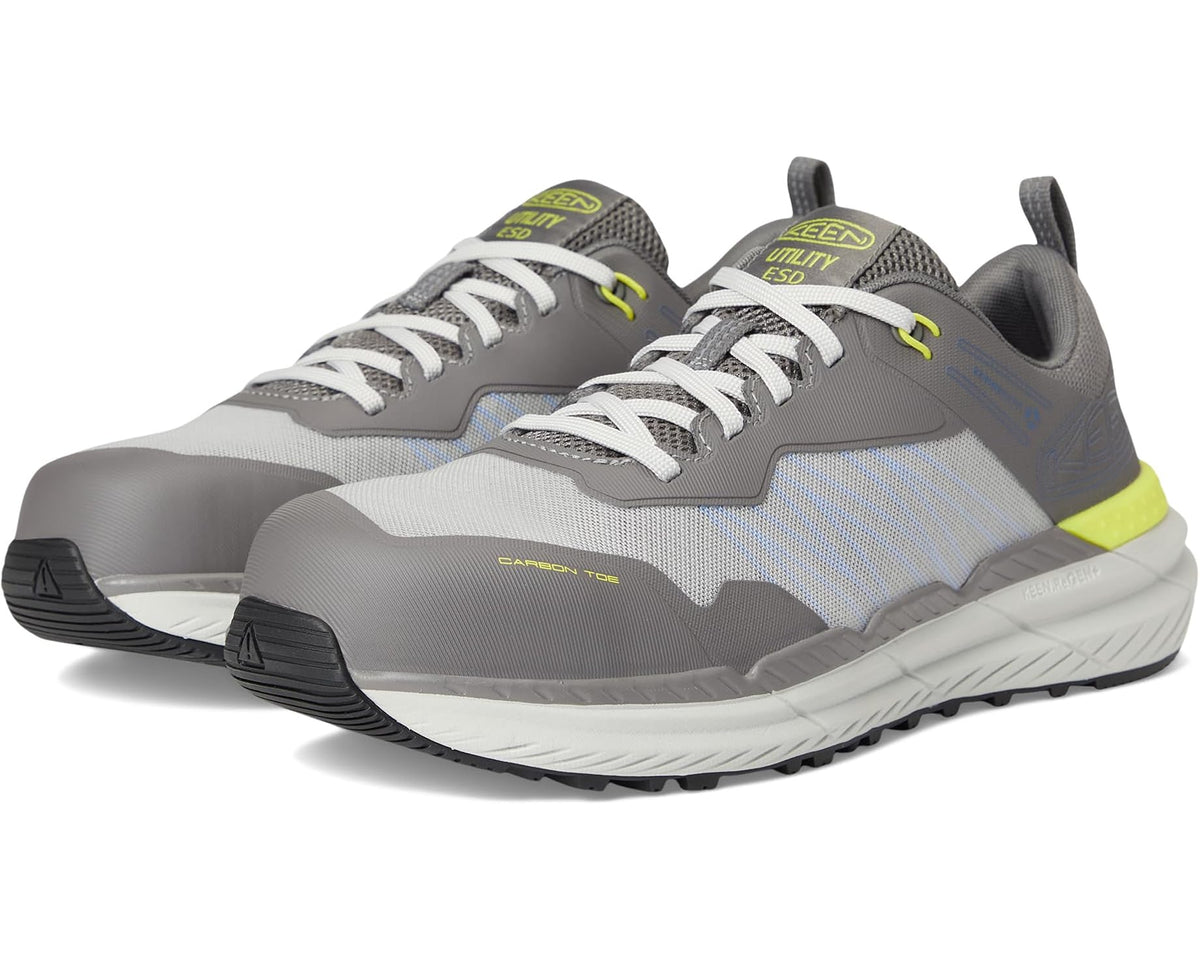 Men's KEEN Utility Speedworks ESD Work Sneakers (Carbon-Fiber Toe) Steel Grey/Vintage Indigo