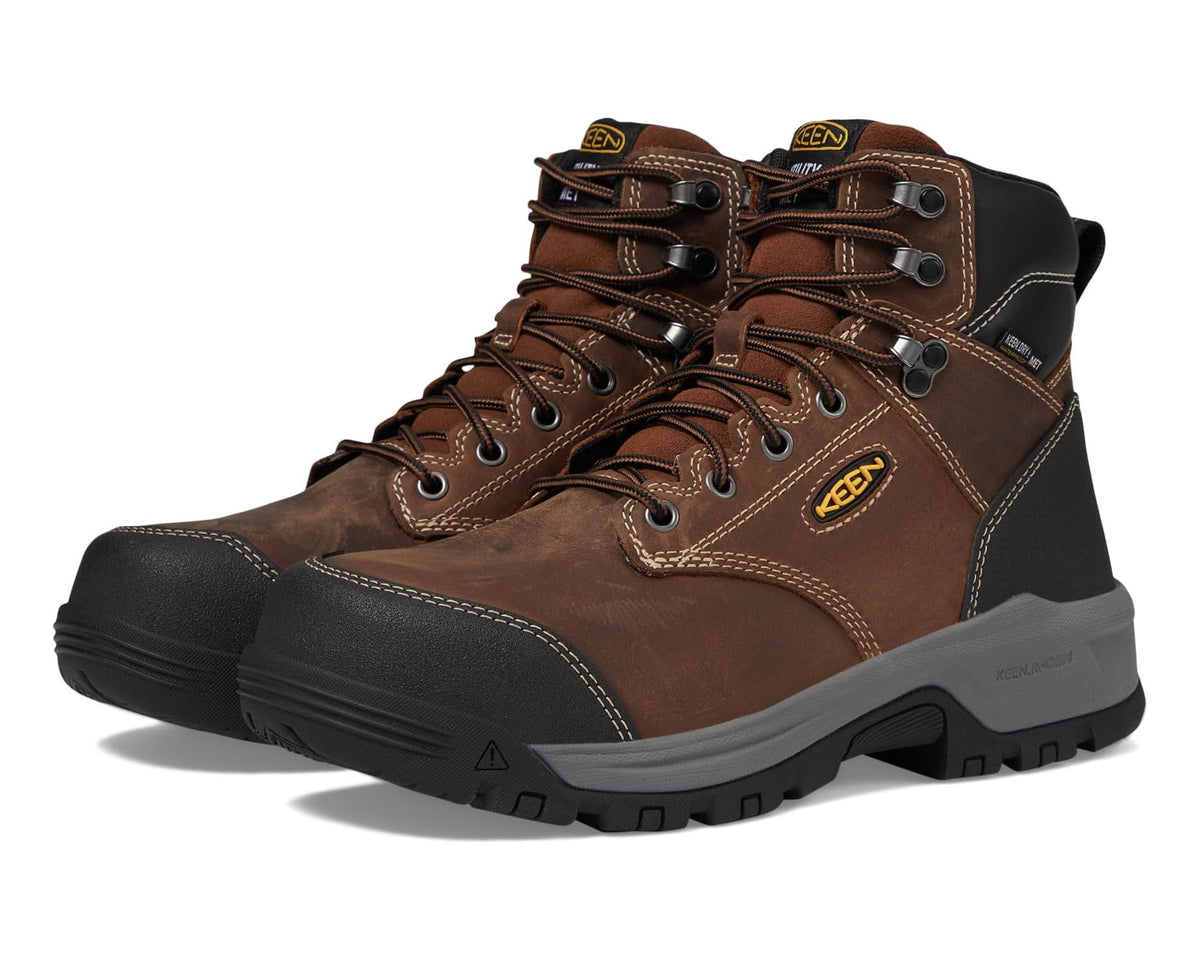 Men's KEEN Utility Evanston 6·Composite Toe Waterproof Internal Met Guard Bison/Black