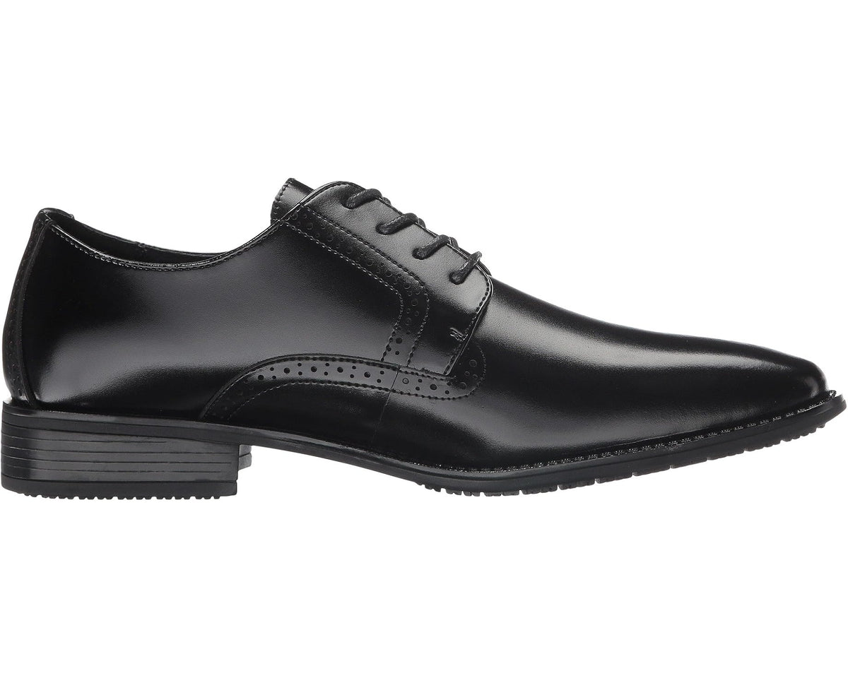 Men's Stacy Adams Ardell Slip Resistant Plain Toe Oxford Black