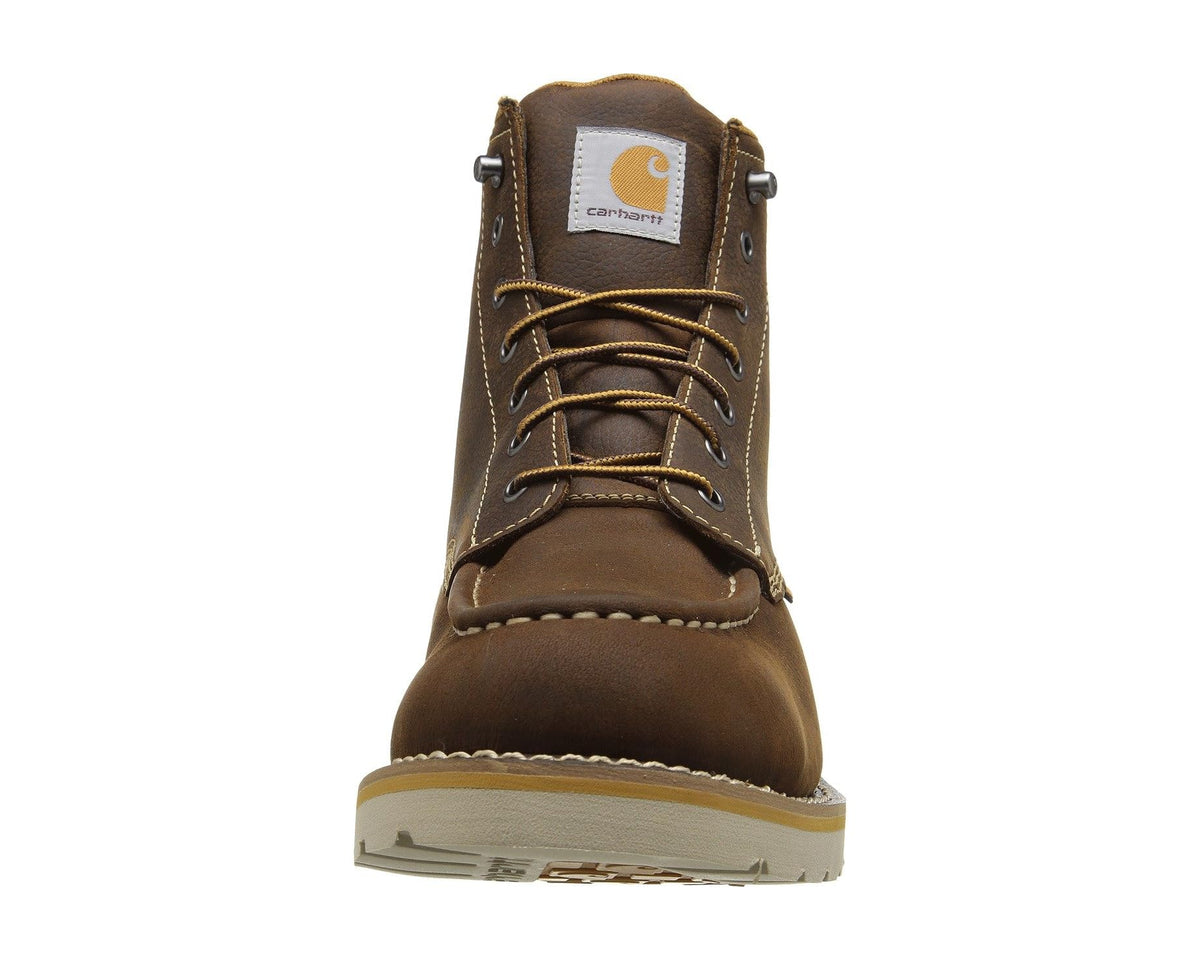Men's Carhartt 6-Inch Non-Safety Toe Wedge Boot Brown Oil Tanned Leather