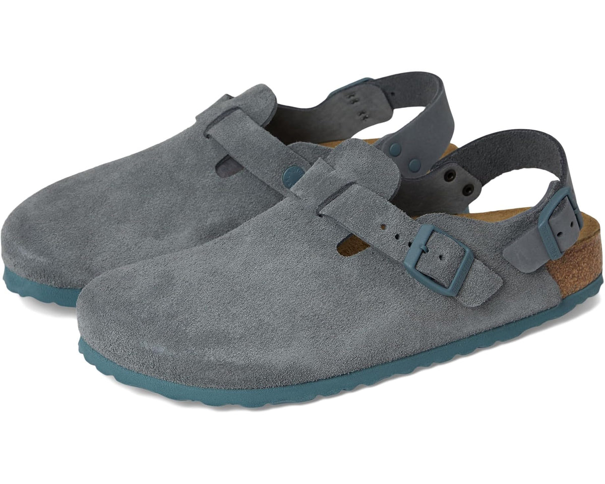 Unisex Birkenstock Tokio - Suede Basalt Gray (Black Outsole)