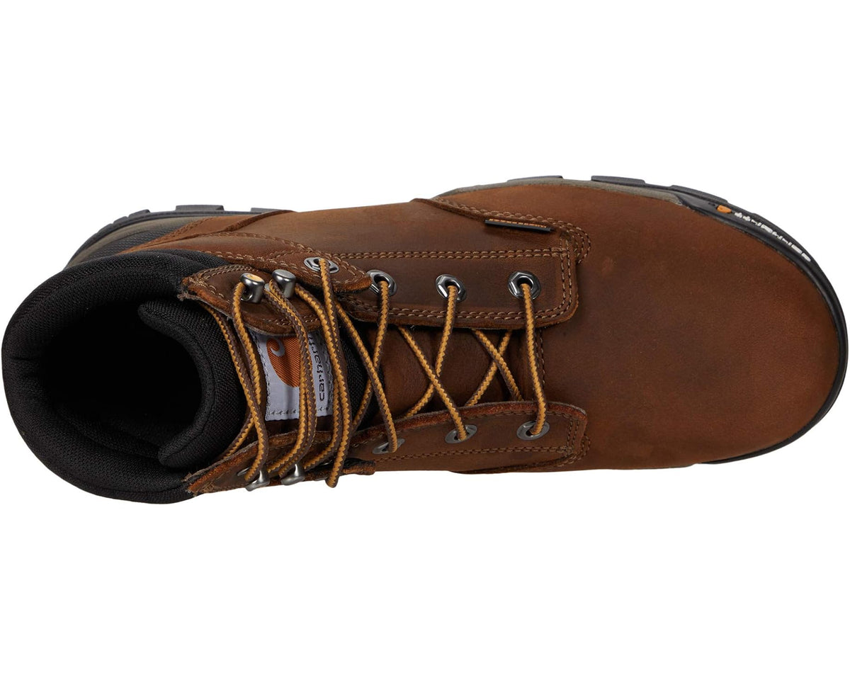 Men's Carhartt Ground Force 6 Waterproof Soft Toe Bison Brown/Oil Tan