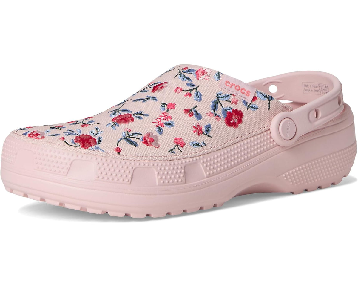 Unisex Crocs Classic Crafted Canvas Clogs Floral Cotton Candy