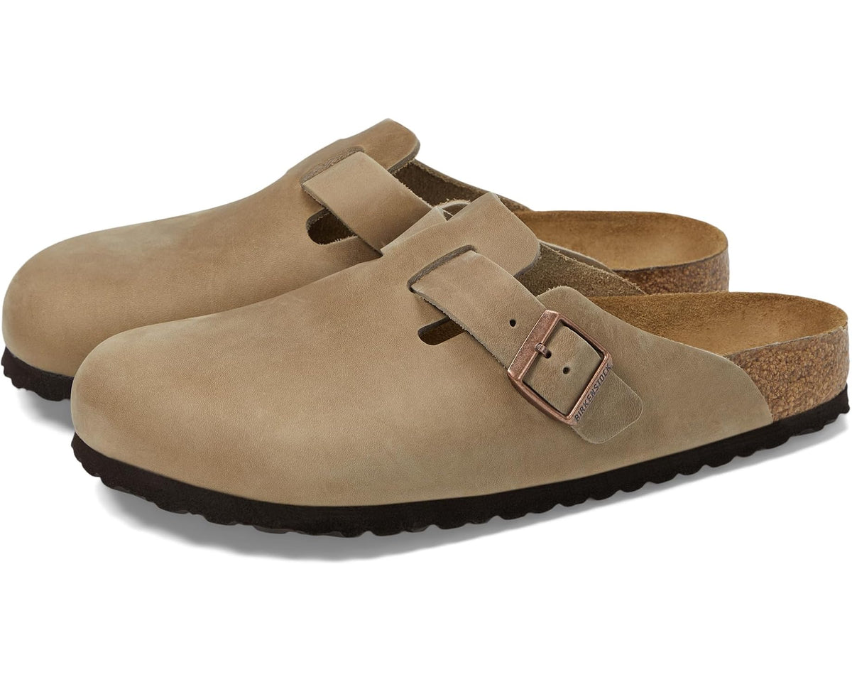 Unisex Birkenstock Boston Soft Footbed - Oiled Leather (Unisex) Tobacco Oiled Leather