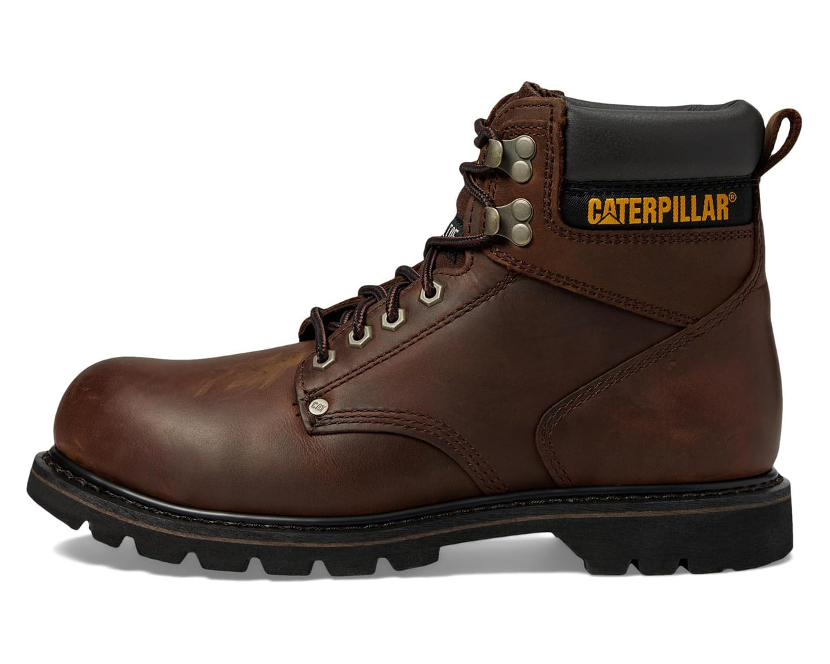 Men's Caterpillar 2nd Shift Steel Toe Dark Brown Leather