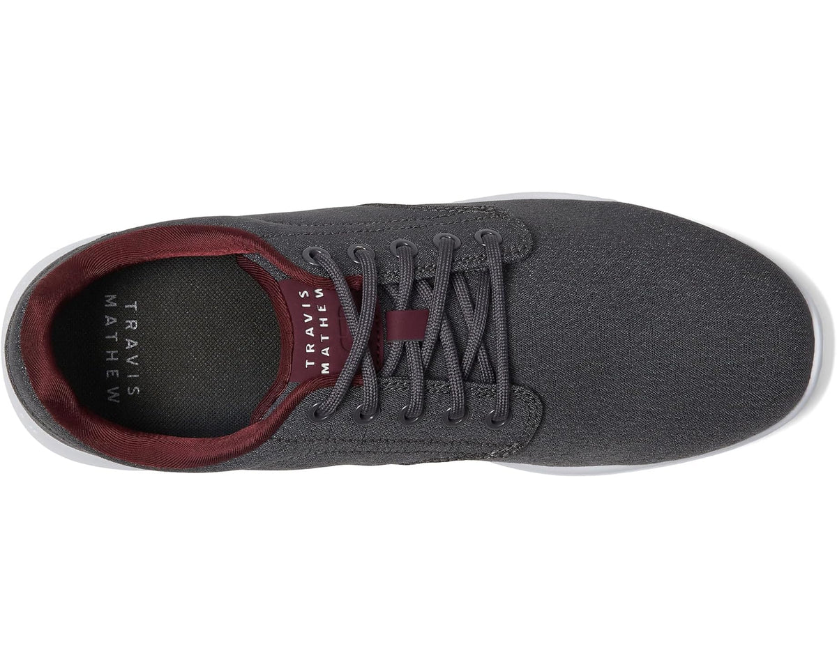 Men's TravisMathew The Daily 2.0 Woven Heather Grey Pinstripe