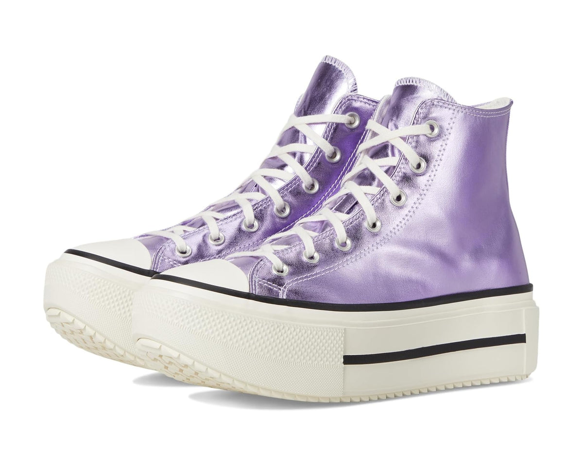 Unisex Converse Chuck Taylor All Star Lift Double Stack Metallic Light Purple/Egret/Black