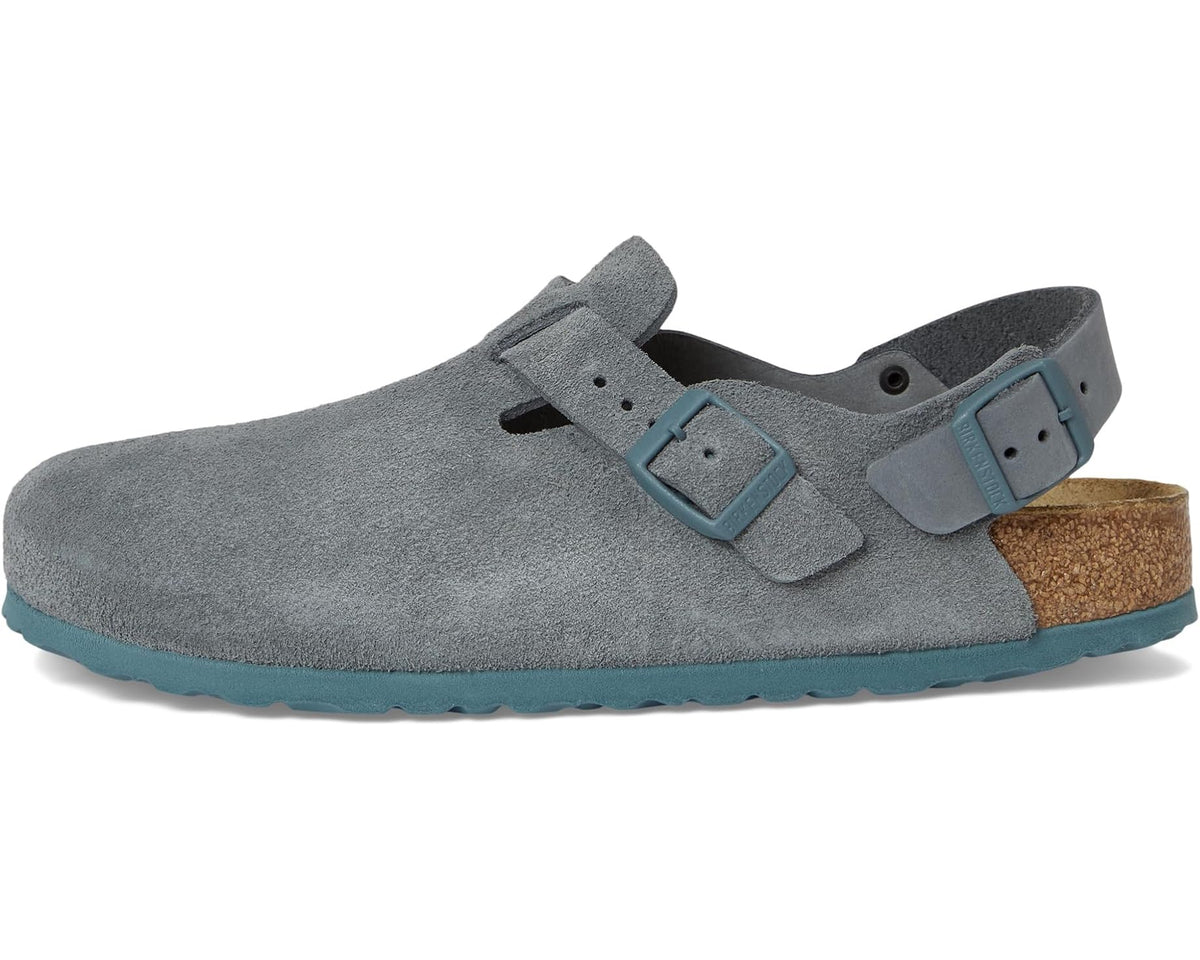 Unisex Birkenstock Tokio - Suede Basalt Gray (Black Outsole)