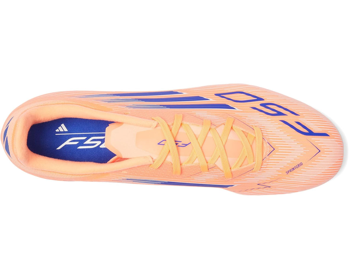 Unisex adidas F50 League Firm Ground Soccer Cleats Beam Orange/Lucid Blue/White
