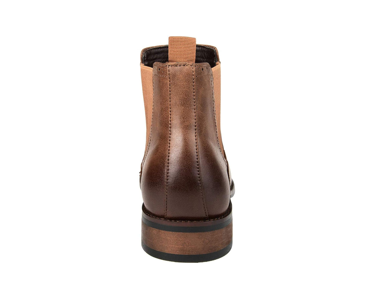 Men's Vance Co. Garrett Cap Toe Chelsea Boot Tan Man-made