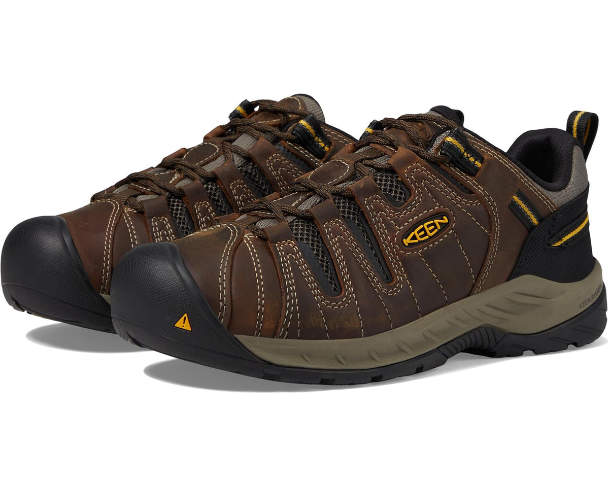 Men's KEEN Utility Flint II (Soft Toe) Cascade Brown/Golden Rod