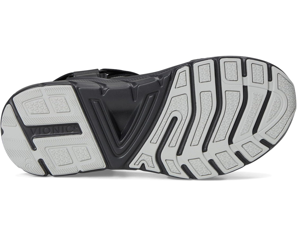 Men's VIONIC Walk Max Wanderer Walking Sandals Black Nappa