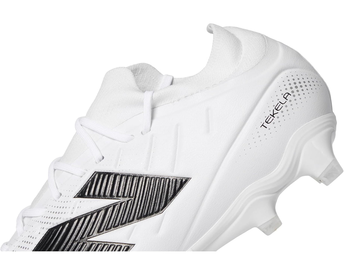 Unisex New Balance Tekela Team Low Laced FG V5 Soccer Cleats White/Black/Silver