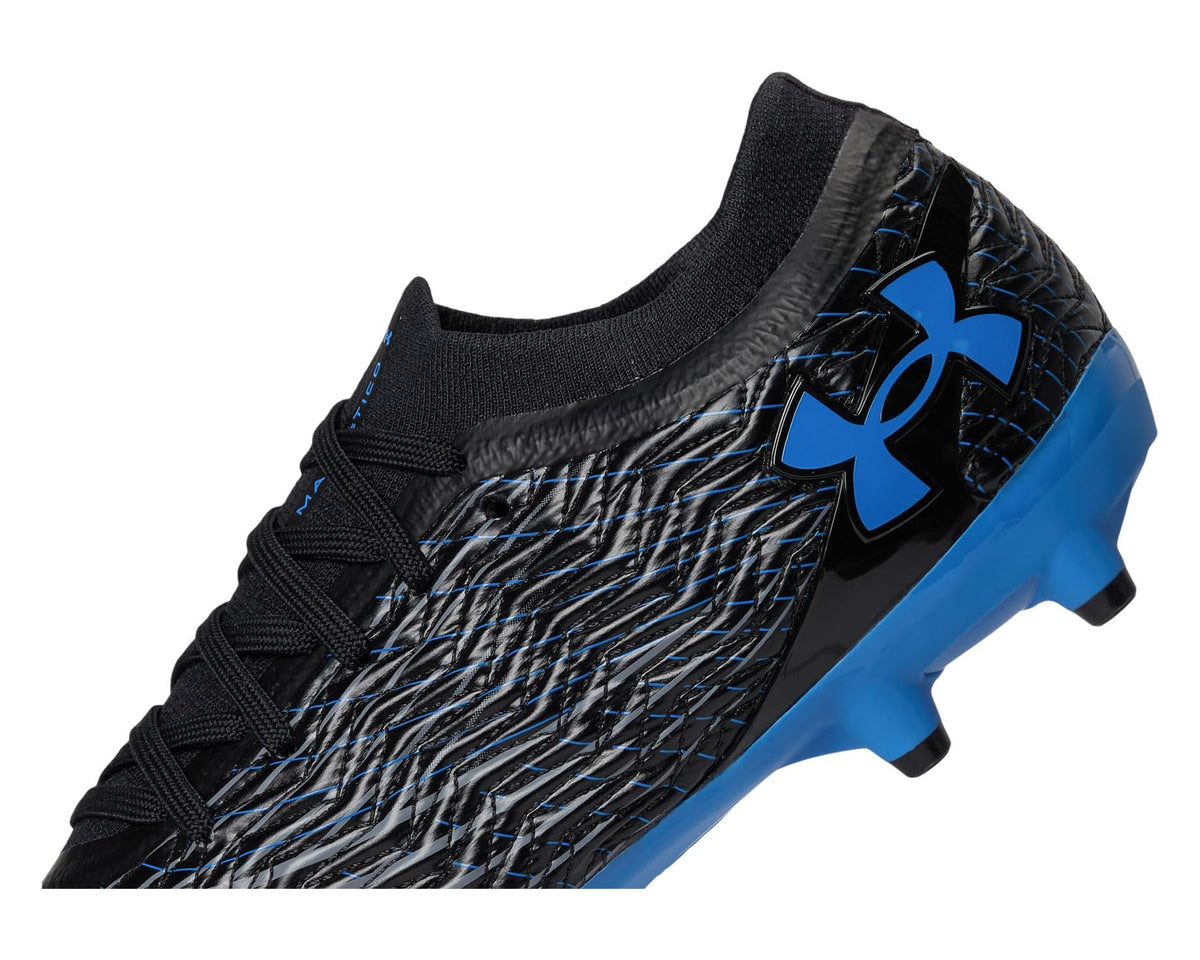 Unisex Under Armour Magnetico Pro 5 Soccer Cleats Black/Titan Gray/Blue Atlantis