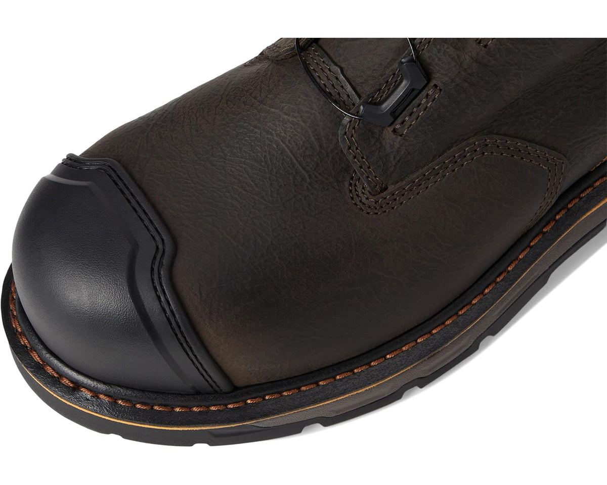 Men's Ariat Stump Jumper 6 BOA Waterproof Composite Toe Work Boots Iron Coffee