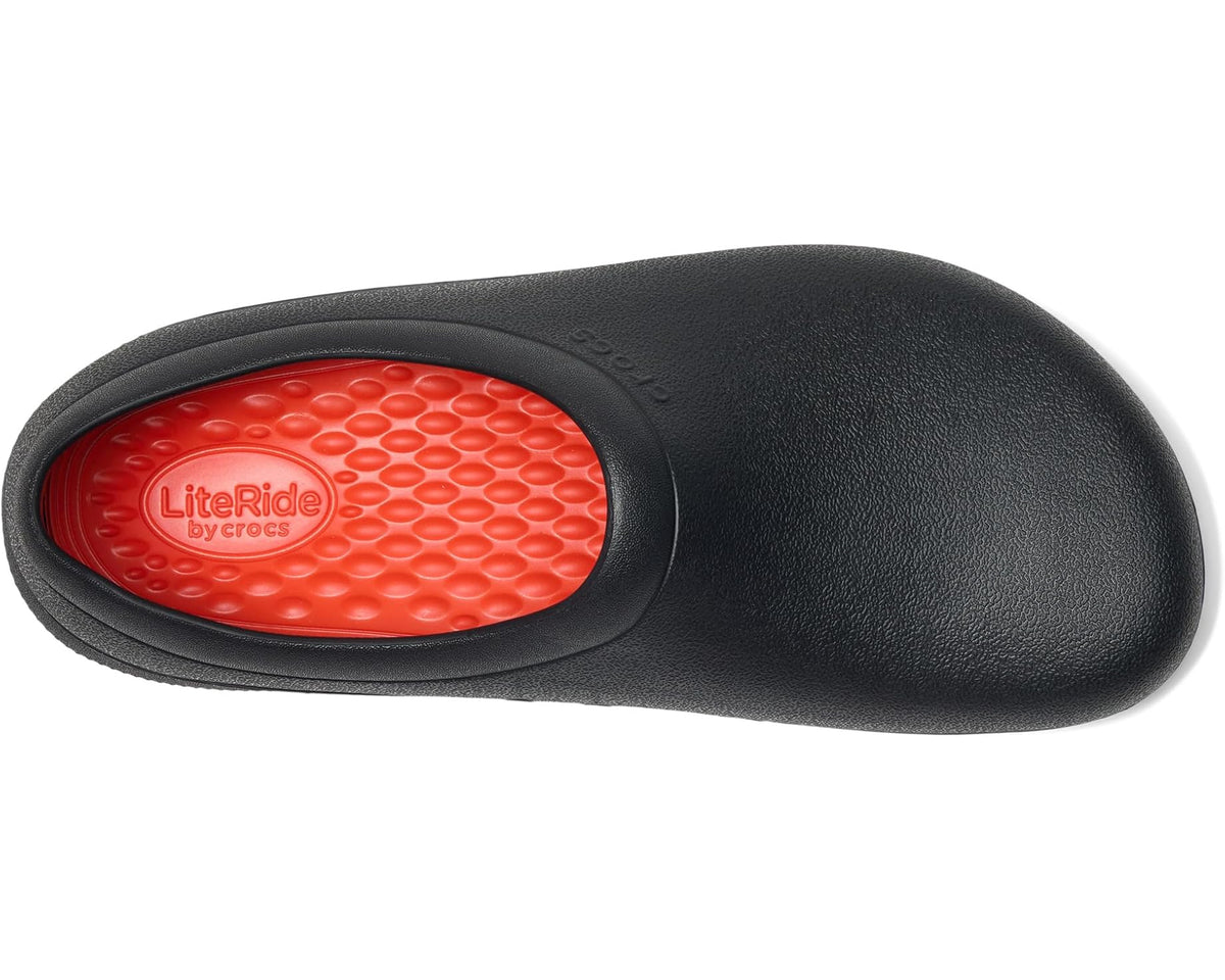 Unisex Crocs Work Work On The Clock Literide Slip-On Black