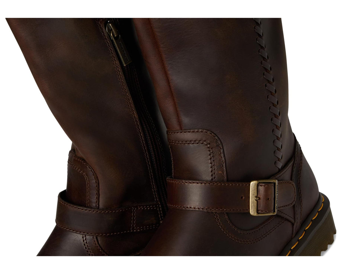 Unisex Dr. Martens Anistone Knee High Boots Dark Brown