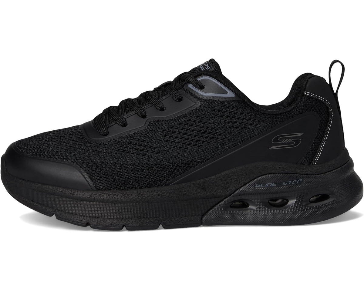 Men's BOBS from SKECHERS Bobs Glide Step Arc Waves 2.0 - Class Rank Black/Black