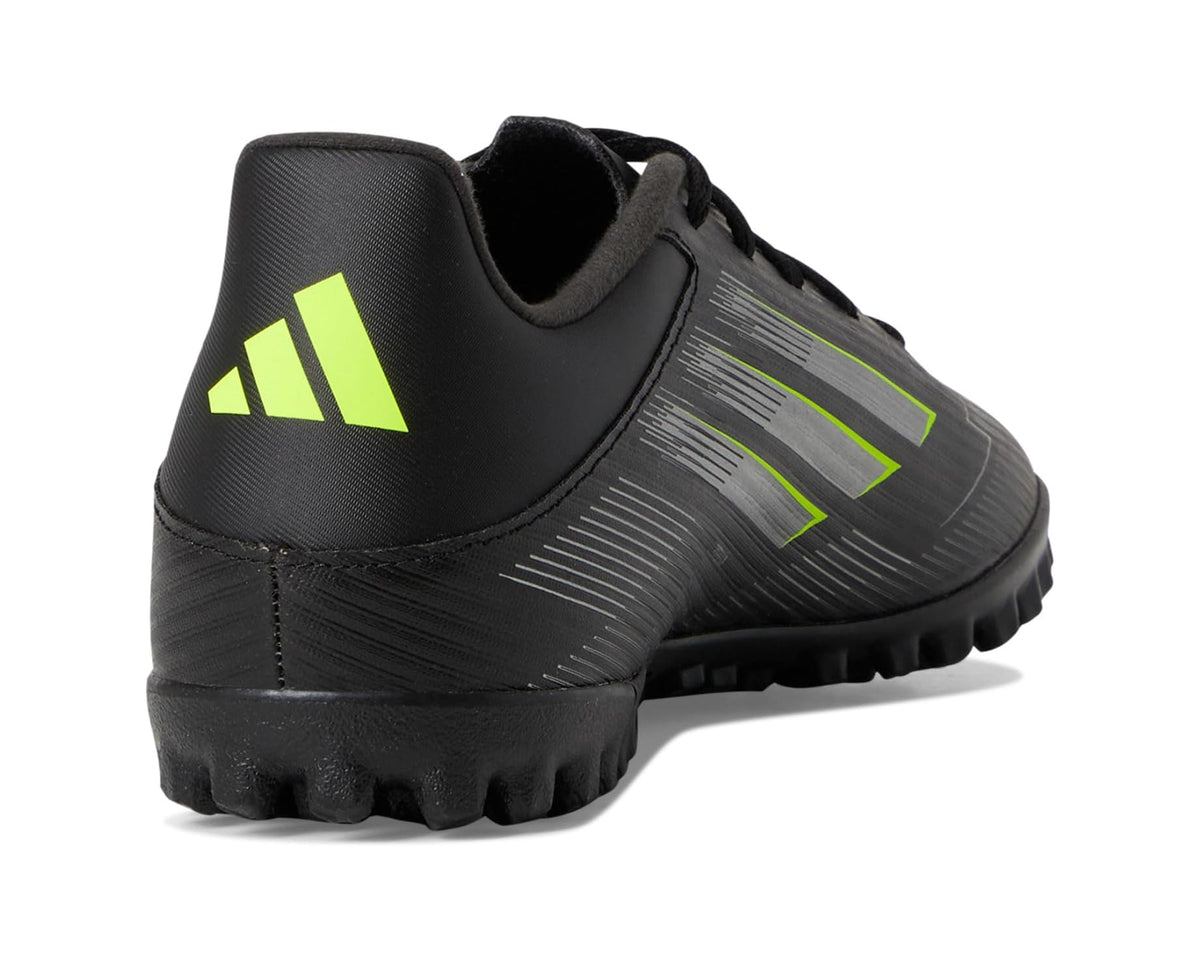 Unisex adidas F50 Club Turf Soccer Cleats Black/Iron Metallic/Lucid Lemon