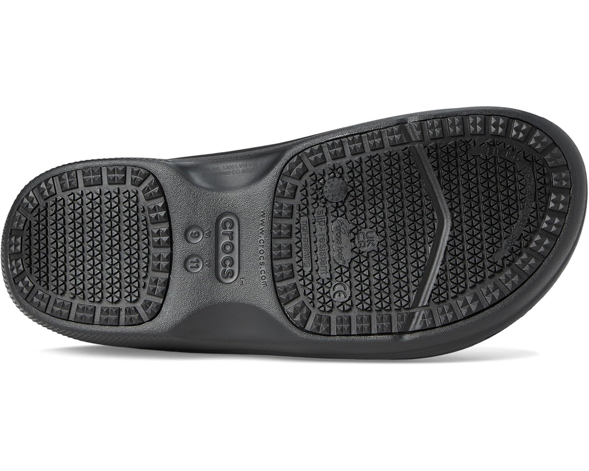 Unisex Crocs Work Work On The Clock Literide Slip-On Black