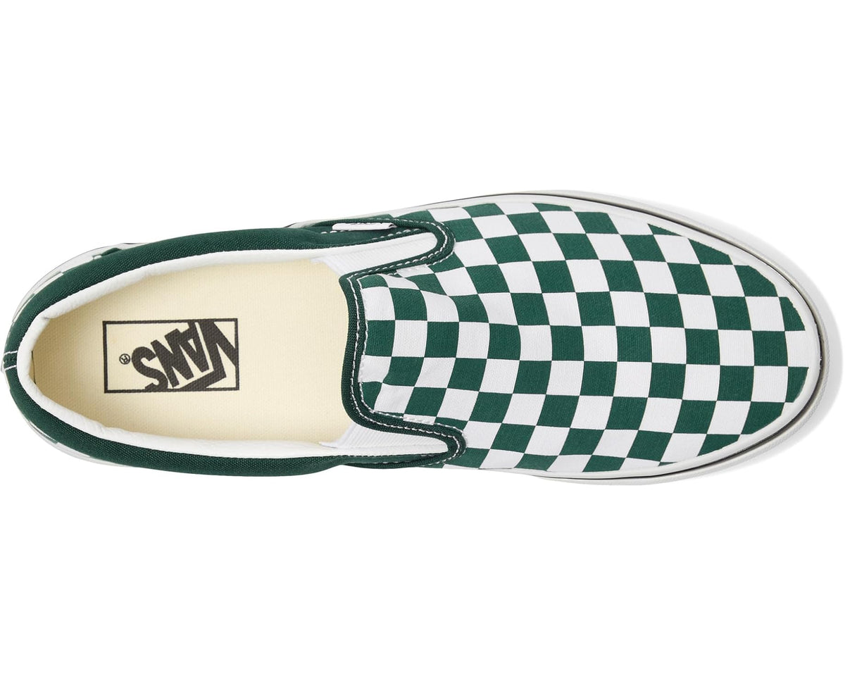 Unisex Vans Classic Slip-On Checkerboard Color Theory Checkerboard Emerald