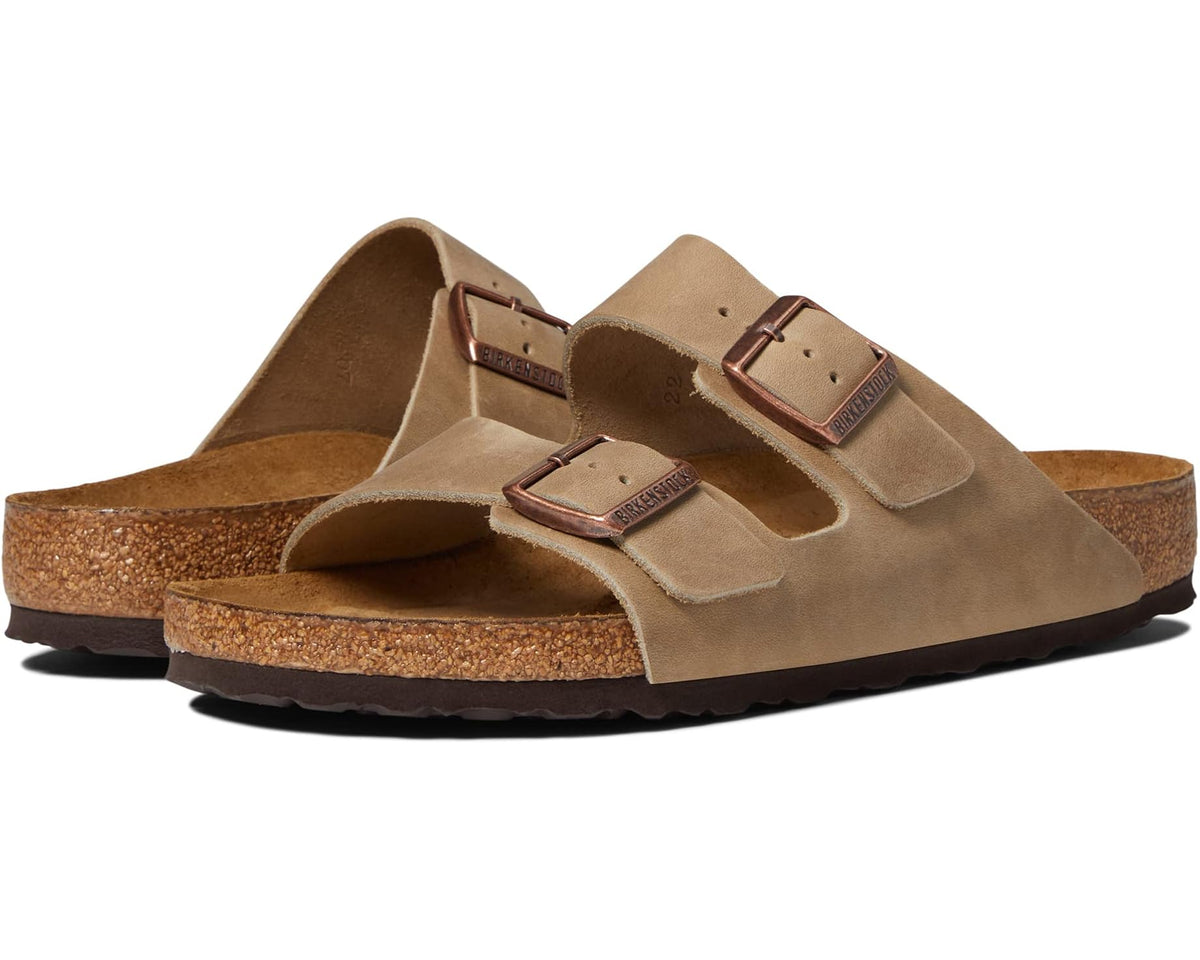 Unisex Birkenstock Arizona Soft Footbed - Oiled Leather (Unisex) Tobacco